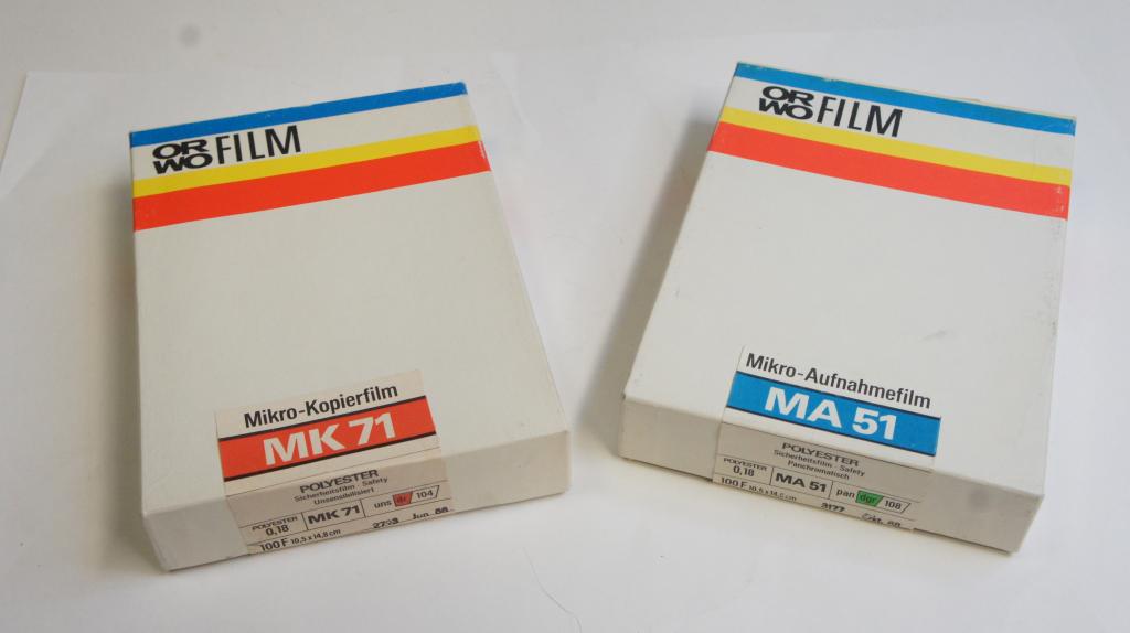 ORWO mikrofilm kártya 10,5x14,8cm/100db síkfilm - MK71 és MA51  2doboz